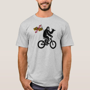T-shirt Bigfoot Cyclisme Drapeau du Maryland