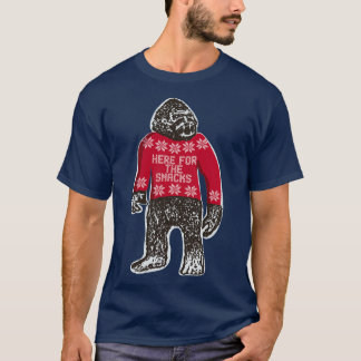T-shirt Bigfoot dans un pull de Noël moche qui dit elle
