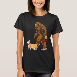 T-shirt Bigfoot Dog Walk Corgi Funny Sasquatch Amateurs Ho