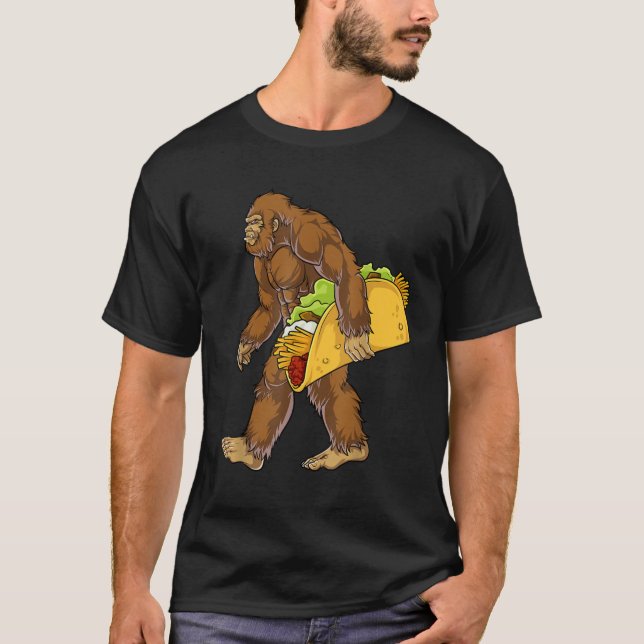 T-shirt Bigfoot drôle Avec Tacos (Devant)