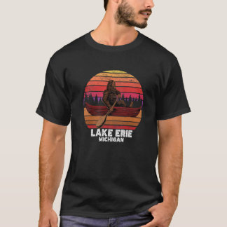 T-shirt Bigfoot Fishing Lake Canoeing Lake Erie