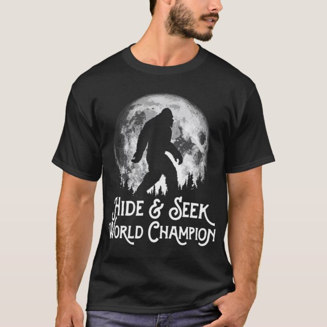 T-shirt Bigfoot Hide et chercher la Pleine lune du Champio (Devant)