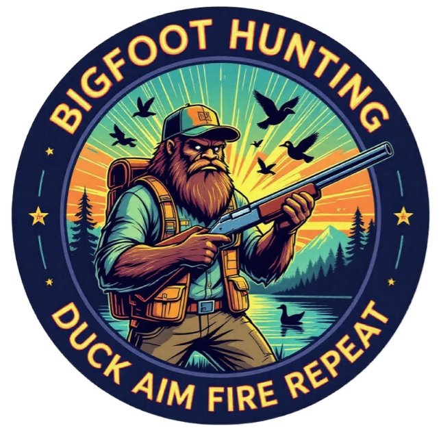 T-shirt Bigfoot Hunting Duck Aim Fire Repeat (Créateur téléchargé)