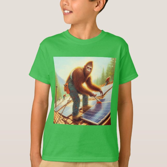 T-shirt Bigfoot Installation de panneaux solaires (Devant)