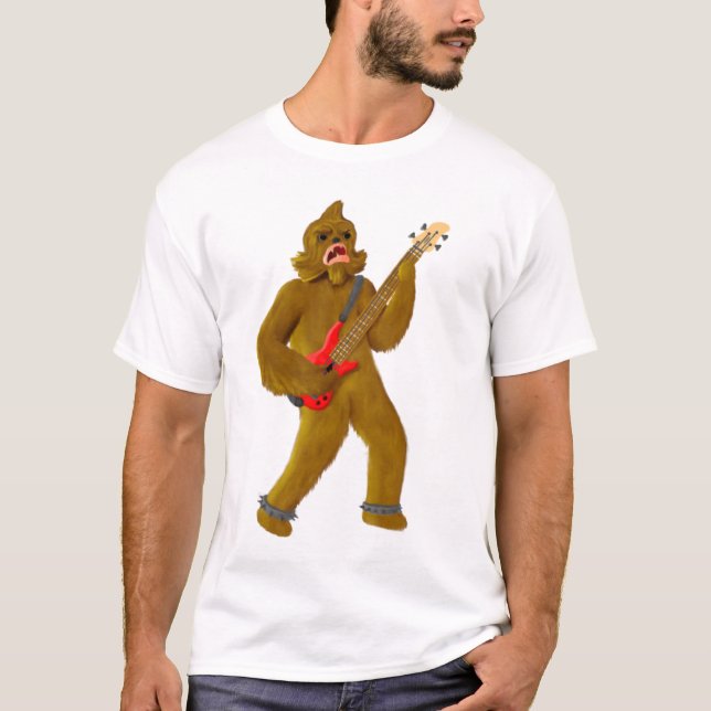 T-shirt Bigfoot jouant la basse (Devant)