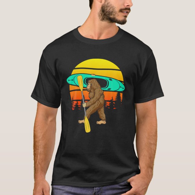 T-shirt Bigfoot Kayak Rafling Lake Rafales Canot gonflable (Devant)