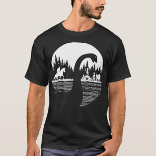 T-shirt Bigfoot Loch Ness Monster Funny Sasquatch Riding U