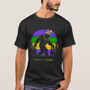 T-shirt Bigfoot Mardi Gras Sasquatch drôle
