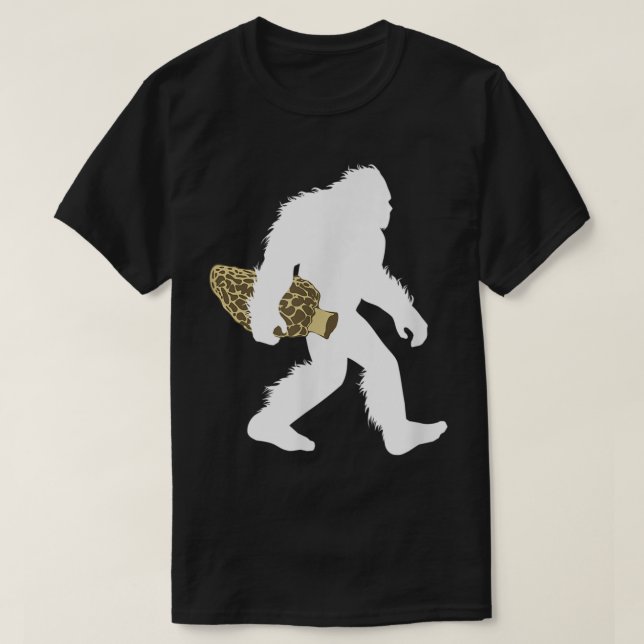 T-shirt Bigfoot Morel Mushroom Hunting Design (Design devant)