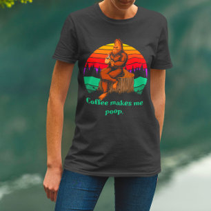 T-shirt Bigfoot Morning Coffee Me fait cacher drôle