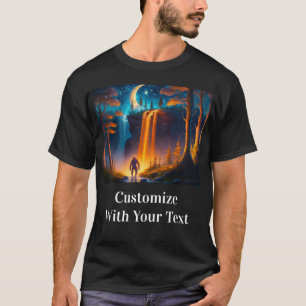 T-shirt Bigfoot Night Woods Moon Stars