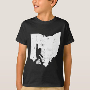 T-shirt Bigfoot Ohio State Map Sasquatch Hommes Cadeau Fem