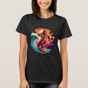T-shirt Bigfoot Planche de Surf Plage Été Surf Sasquatch H