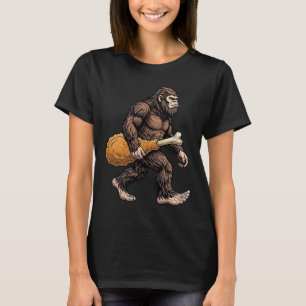 T-shirt Bigfoot portant un pilon de poulet amoureux de Sas
