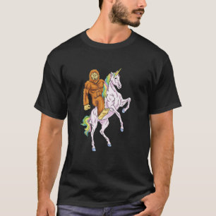 T-shirt Bigfoot Riding Unicorn Croyez En Vous Yeti Sasquat