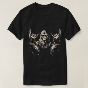 T-shirt Bigfoot Rock On Drôle d'Art de Sasquatch