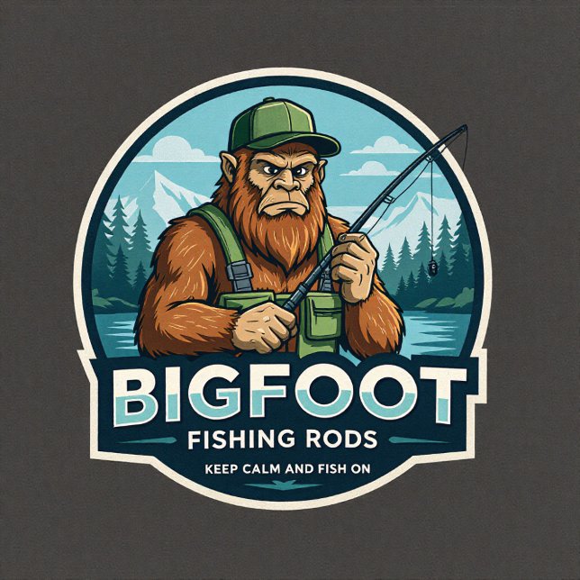 T-shirt Bigfoot Rods Keep Calm And Fish On (Créateur téléchargé)