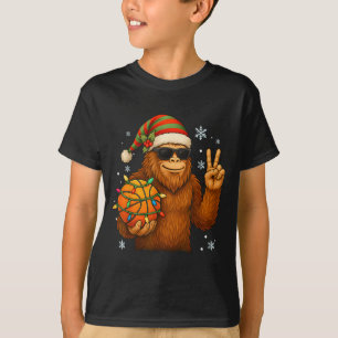 T-shirt Bigfoot Santa Basket-ball Noël 
