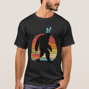 T-shirt Bigfoot Sasquatch Bunny Oeufs de Pâques Rétro Ho