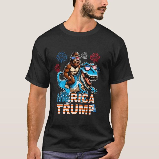 T-shirt Bigfoot Sasquatch Trump Biden 2024 Presidential El (Devant)
