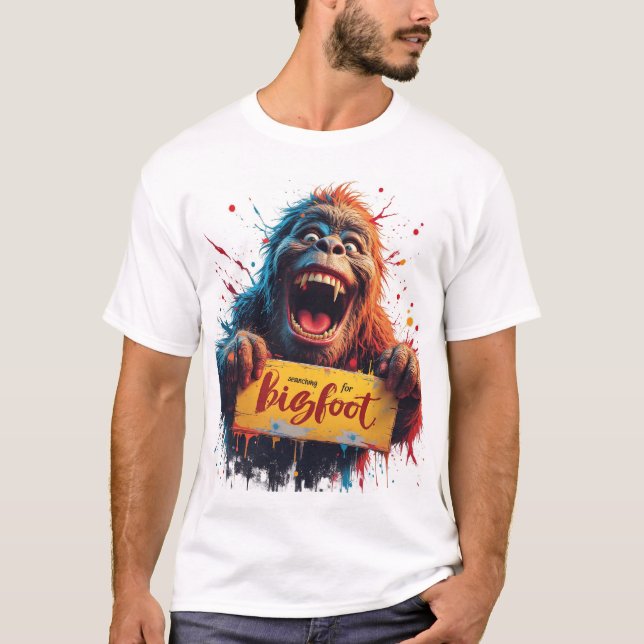 T-shirt Bigfoot Sasquatch Yeti Monster Creature (Devant)