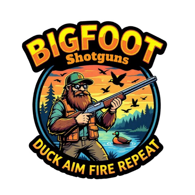 T-shirt Bigfoot Shotguns Duck Aim Fire Repeat (Créateur téléchargé)