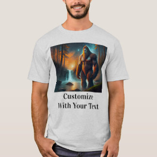 T-shirt Bigfoot Starry Night Woods Moon
