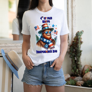 T-shirt Bigfoot stylé Rocking American Independence Day