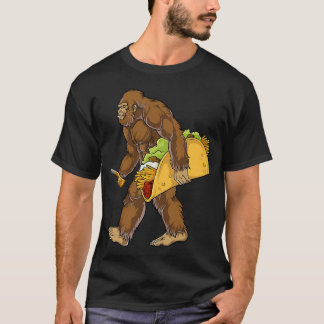 T-shirt Bigfoot Tenant Une Tacocarration Un Sasquatch Taco
