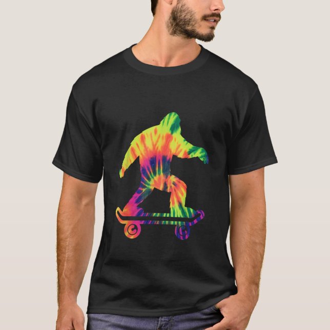 T-shirt Bigfoot Tie Dye Hippie Skateboarders Sasquatch Ska (Devant)