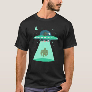 T-shirt Bigfoot UFO Dogecoin Alien enlèvement Funny Doge C
