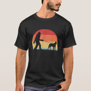 T-shirt Bigfoot Vintage Pit Bull Marchant Chien Sasquatch