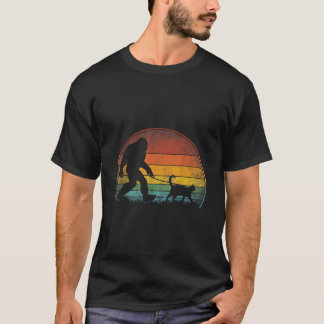 T-shirt Bigfoot Walking Chat Sasquatch Cadeau Amoureux des