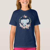 Bignon éléphant avec des fleurs couronnes