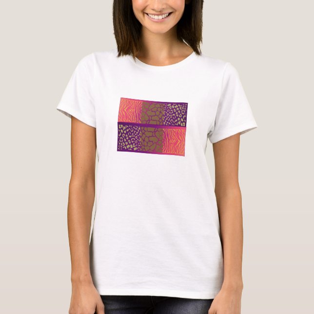 T-shirt Bijoux Tones Wild Poster de animal (Devant)