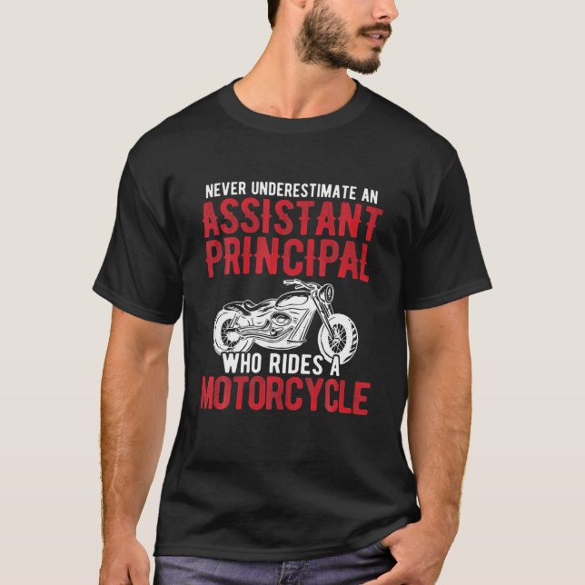 T-shirt Bike Rider Assistant Principal Qui Dirige Une Moto (Devant)