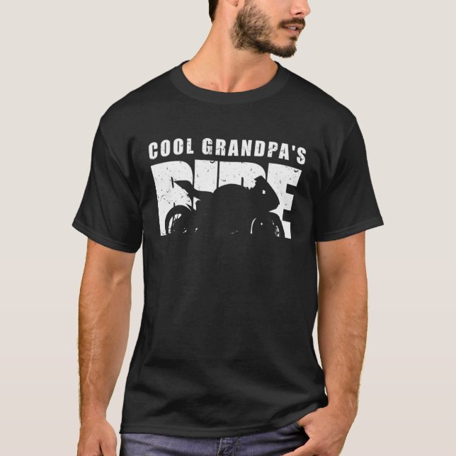 T-shirt Biker Cool Grandpas Ride Motorcycles (Devant)