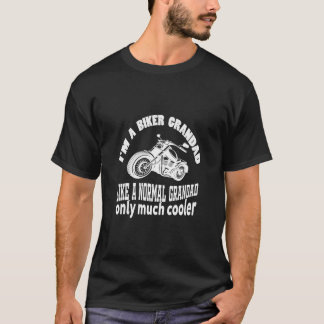 T-shirt BIKER GRANDAD, Mens Funny Motorbike I'm A Mens Fat