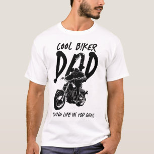 T-shirt Biker Papa   FÊTE DES PÈRES   Base de lumière de b