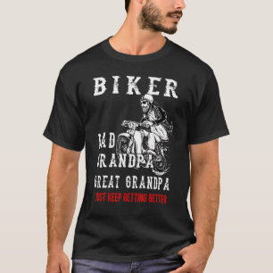 T-shirt Biker Papa Grand Papi Grand Papi Je Continue Getti