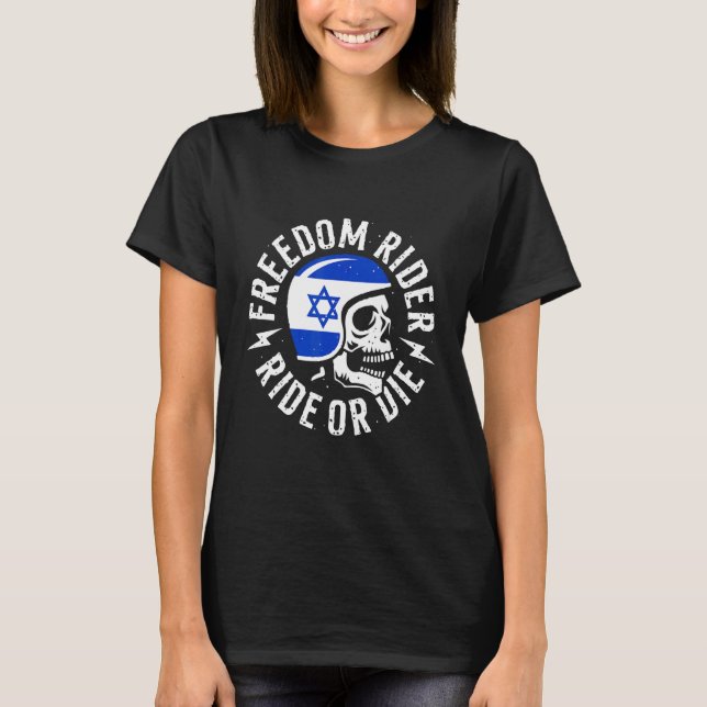 T-shirt Biker with Israel flag (Devant)