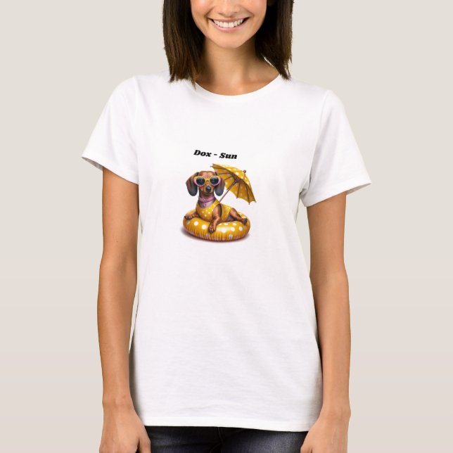 T-shirt Bikini Dachshund été (Devant)