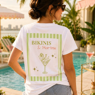 T-shirt Bikinis et Martinis pour enterrement de vi