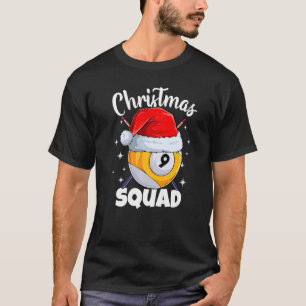 T-shirt Billard 9 Ball Christmas Squad Balls Billard Billi