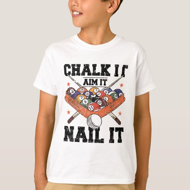 T-shirt Billard de piscine Snooker Cue Player 10 (Devant)