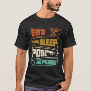 T-shirt Billard pour femmes Longue piscine pour hommes Ret