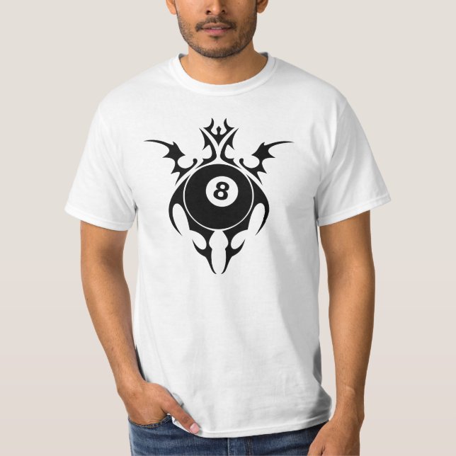 T-shirt billards. tribal (Devant)