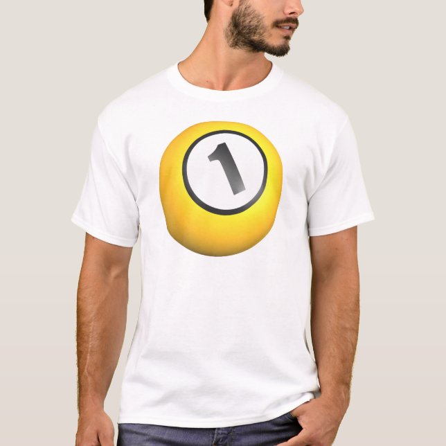 T-shirt Billards une boule (Devant)