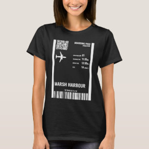 T-shirt Billet de la compagnie aérienne Marsh Harbour Baha