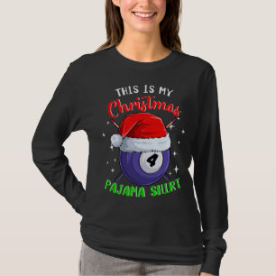 T-shirt Billiard 4 Ball Voici Mon Pyjama De Noël
